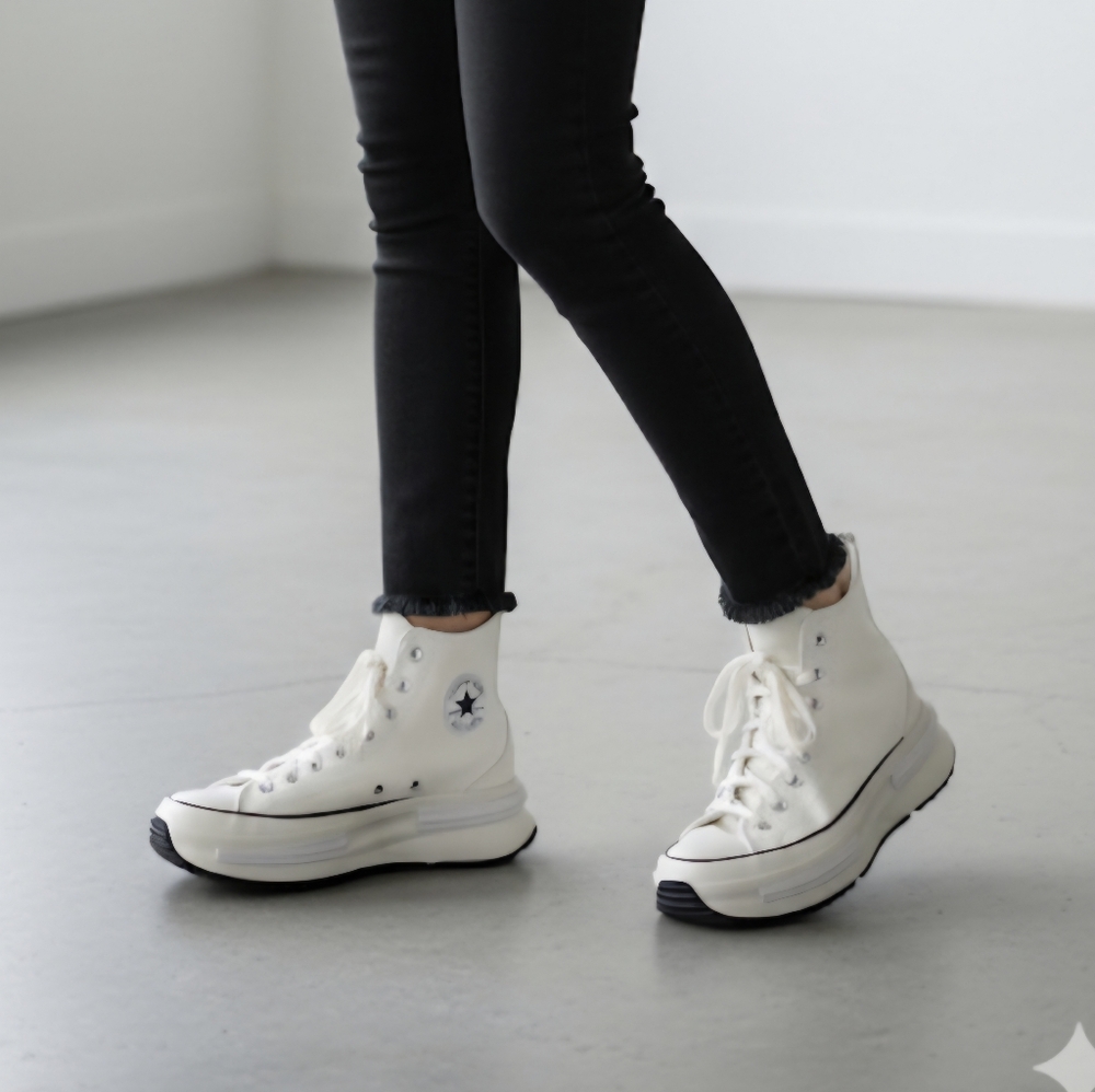 Converse Run Star Legacy‎ Cx High Egret Beige  Platform Men Sz 8- Woman...9.5